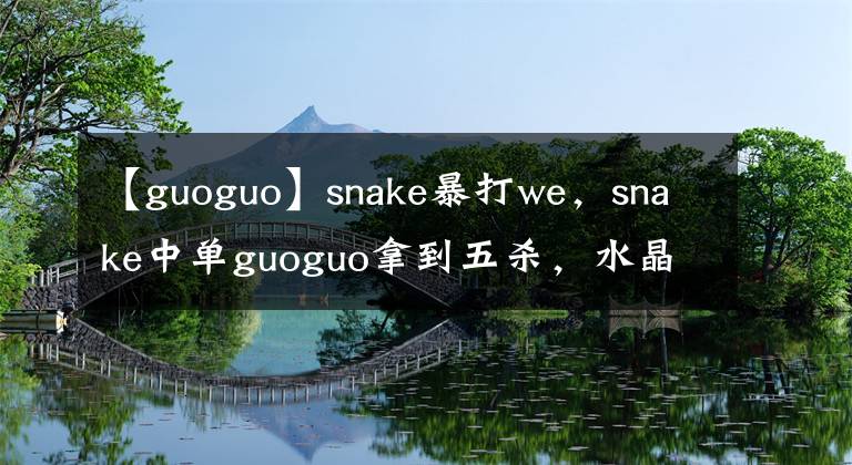 【guoguo】snake暴打we,snake中单guoguo拿到五杀,水晶哥vn三连胜
