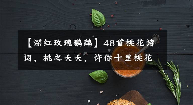 【深红玫瑰鹦鹉】48首桃花诗词，桃之夭夭，许你十里桃花