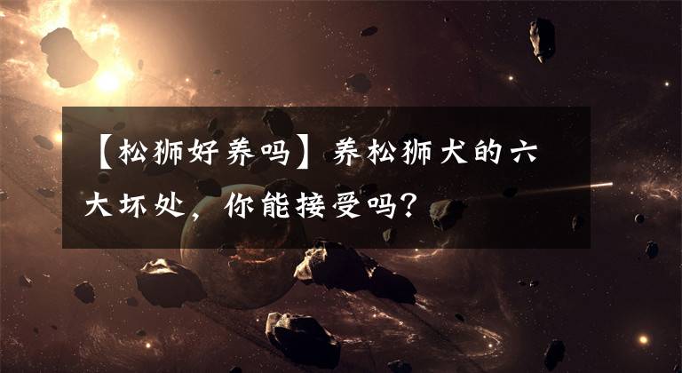 【松狮好养吗】养松狮犬的六大坏处，你能接受吗？