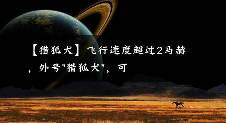 【猎狐犬】飞行速度超过2马赫,外号"猎狐犬",可以拦截战斧巡航导弹