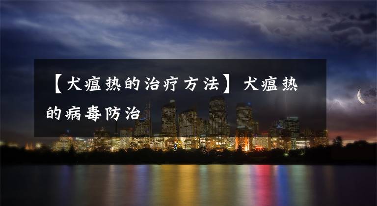 【犬瘟热的治疗方法】犬瘟热的病毒防治