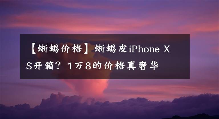 【蜥蜴价格】蜥蜴皮iPhone XS开箱？1万8的价格真奢华
