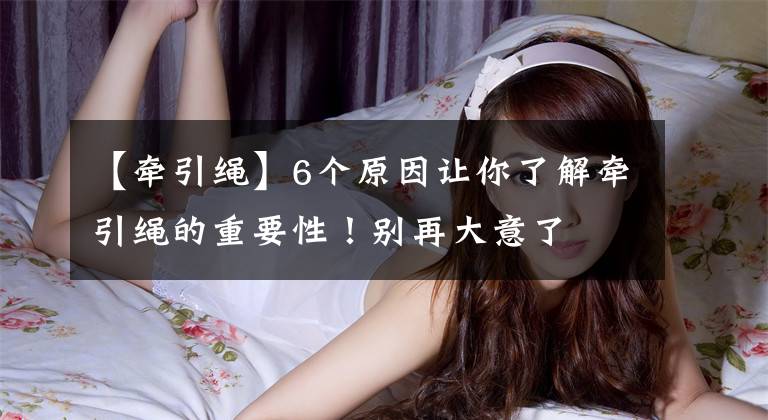 【牵引绳】6个原因让你了解牵引绳的重要性！别再大意了