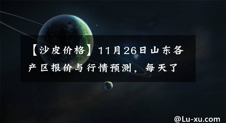 【沙皮价格】11月26日山东各产区报价与行情预测，每天了解最新行情，点击查看