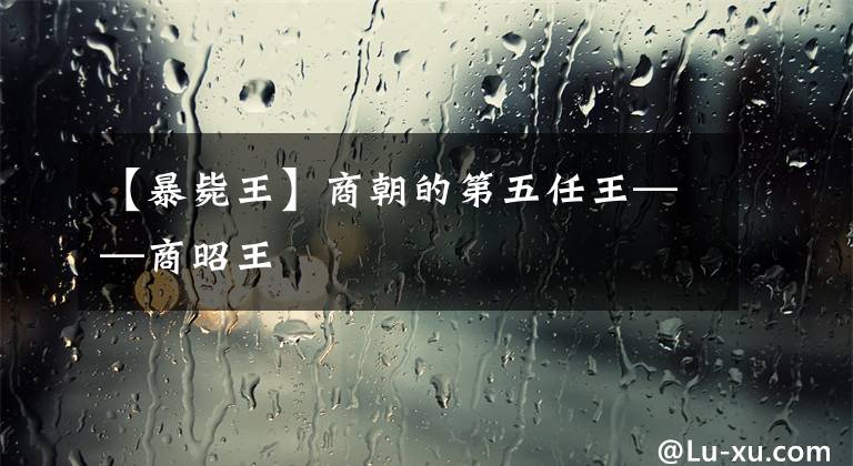【暴毙王】商朝的第五任王——商昭王