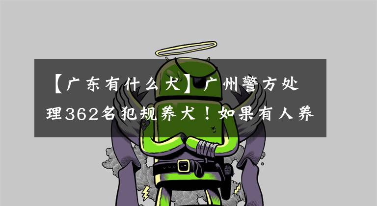 【广东有什么犬】广州警方处理362名犯规养犬！如果有人养牧羊犬咬人，将被罚款2000韩元。