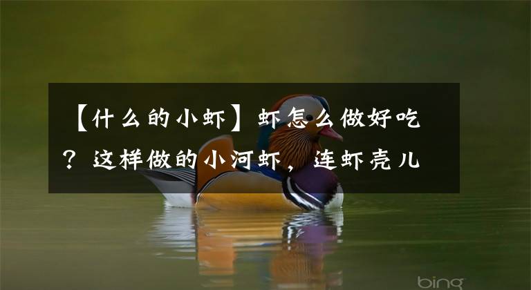 【什么的小虾】虾怎么做好吃?这样做的小河虾,连虾壳儿都能吃,肉质细嫩