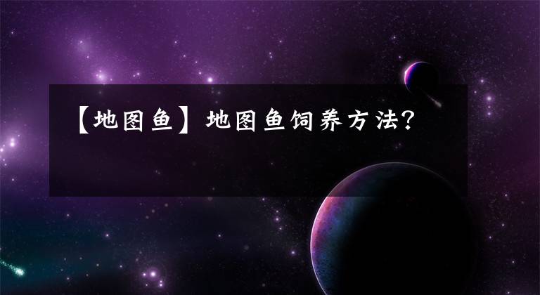 【地图鱼】地图鱼饲养方法？