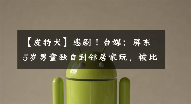 【皮特犬】悲剧！台媒：屏东5岁男童独自到邻居家玩，被比特犬紧咬腹部身亡