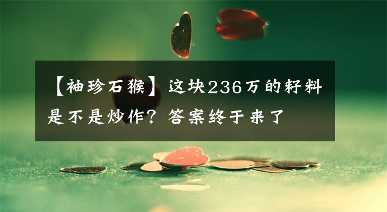 【袖珍石猴】这块236万的籽料是不是炒作？答案终于来了