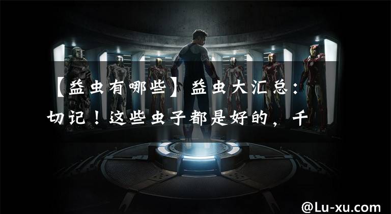 【益虫有哪些】益虫大汇总：切记！这些虫子都是好的，千万误杀了它们！（下）