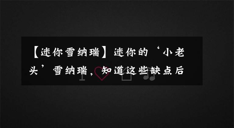 【迷你雪纳瑞】迷你的‘小老头’雪纳瑞，知道这些缺点后反而更爱它了