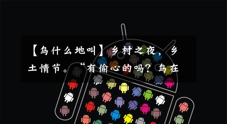 【鸟什么地叫】乡村之夜,乡土情节。“有偷心的吗?鸟在叫豌豆。”