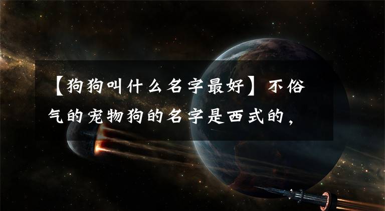 【狗狗叫什么名字最好】不俗气的宠物狗的名字是西式的，很好听-可爱