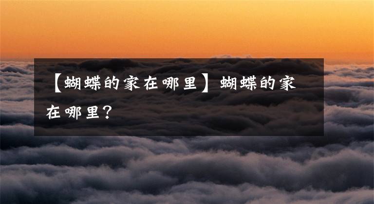 【蝴蝶的家在哪里】蝴蝶的家在哪里？