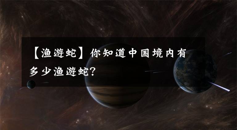 【渔游蛇】你知道中国境内有多少渔游蛇？