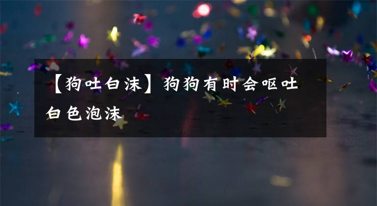 【狗吐白沫】狗狗有时会呕吐白色泡沫