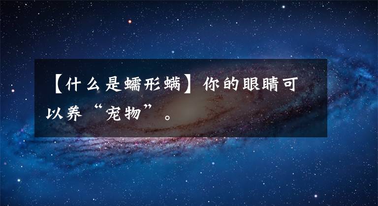 【什么是蠕形螨】你的眼睛可以养“宠物”。