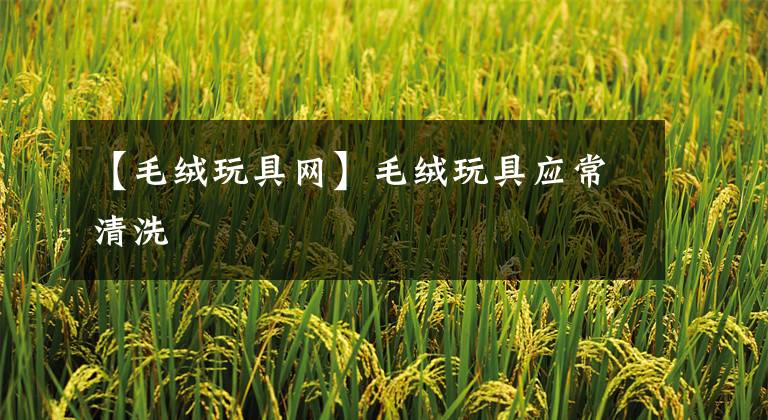 【毛绒玩具网】毛绒玩具应常清洗