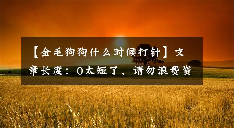 【金毛狗狗什么时候打针】文章长度:0太短了,请勿浪费资源