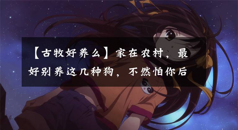 【古牧好养么】家在农村,最好别养这几种狗,不然怕你后悔