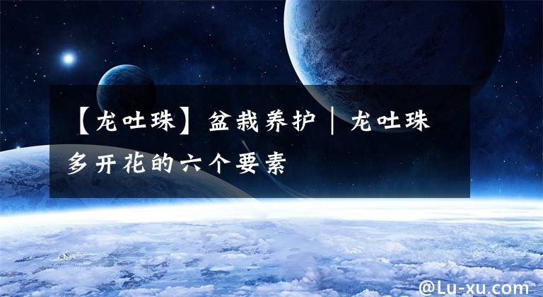 【龙吐珠】盆栽养护｜龙吐珠多开花的六个要素