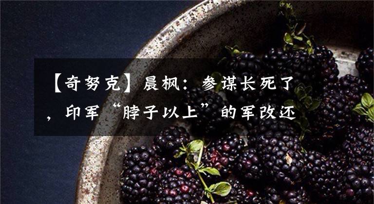 【奇努克】晨枫：参谋长死了，印军“脖子以上”的军改还能继续吗？