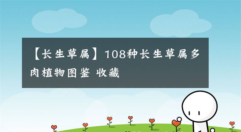 【长生草属】108种长生草属多肉植物图鉴 收藏