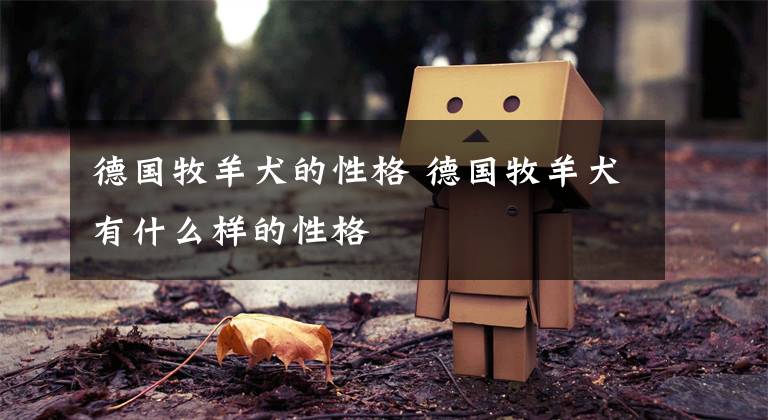 德国牧羊犬的性格 德国牧羊犬有什么样的性格