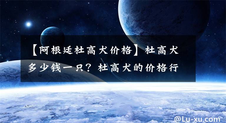 【阿根廷杜高犬价格】杜高犬多少钱一只？杜高犬的价格行情及选购方法介绍