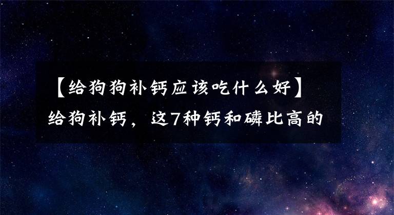 【给狗狗补钙应该吃什么好】给狗补钙，这7种钙和磷比高的食物更好，都是常见的食物