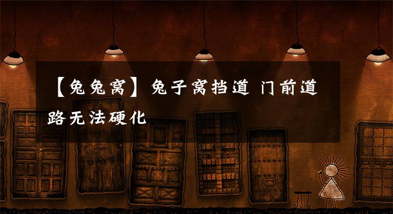 【兔兔窝】兔子窝挡道 门前道路无法硬化