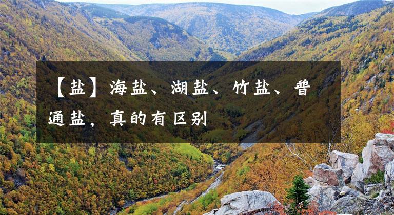 【盐】海盐、湖盐、竹盐、普通盐,真的有区别