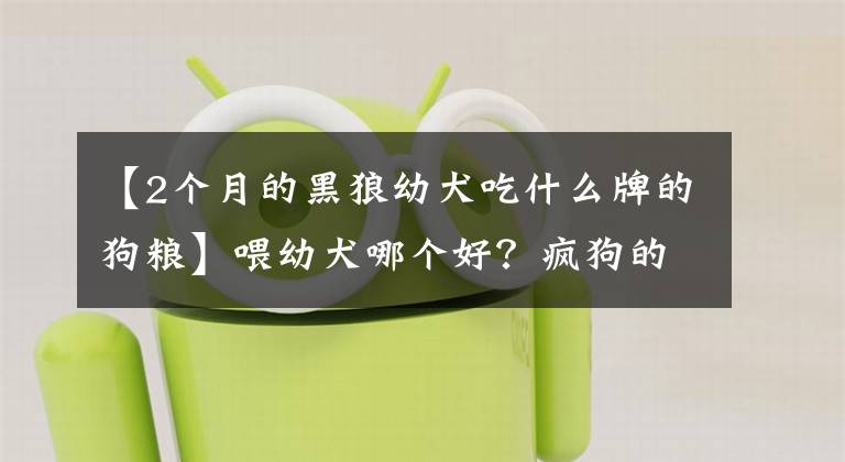 【2个月的黑狼幼犬吃什么牌的狗粮】喂幼犬哪个好?疯狗的“小狗专用”确实是你家小狗的心