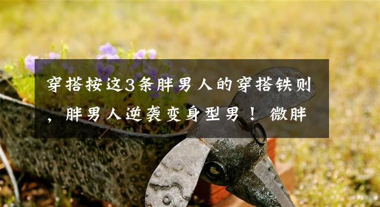 穿搭按这3条胖男人的穿搭铁则,胖男人逆袭变身型男! 微胖男穿搭整套