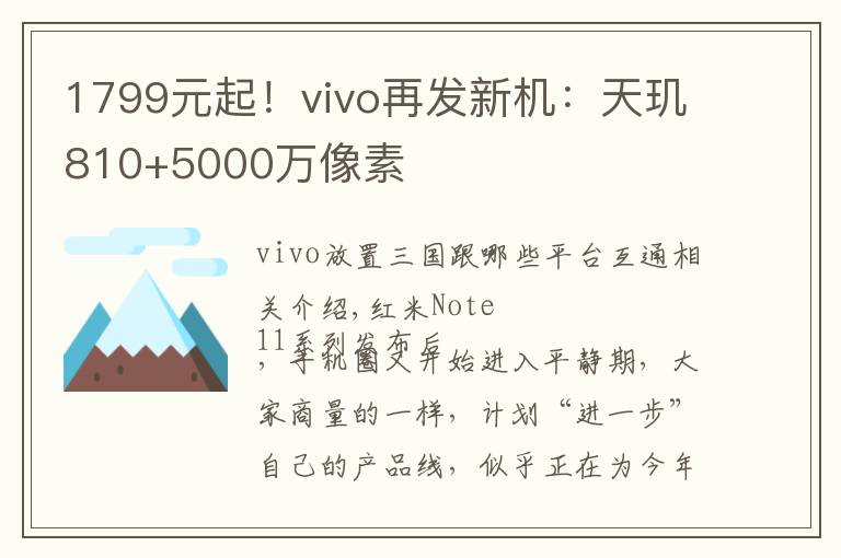 1799元起!vivo再发新机:天玑810+5000万像素