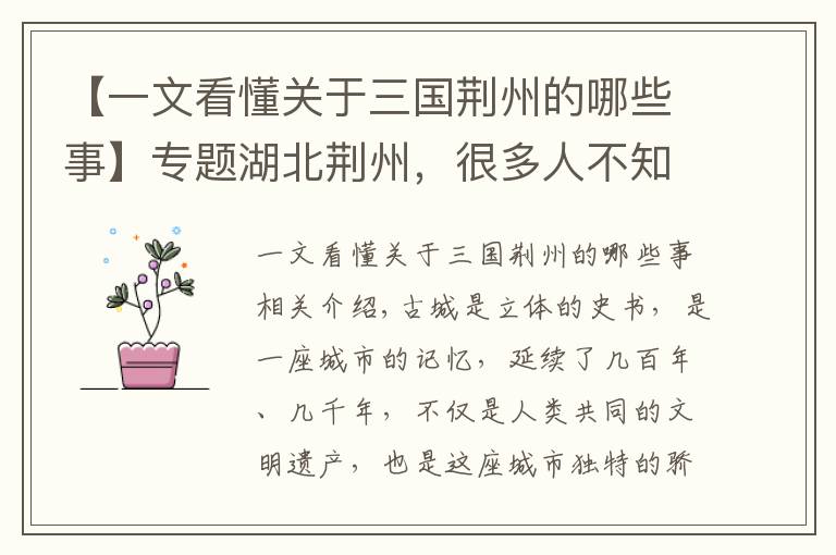 【一文看懂关于三国荆州的哪些事】专题湖北荆州,很多人不知道的一座“帝都”,曾有34位帝王在此建都