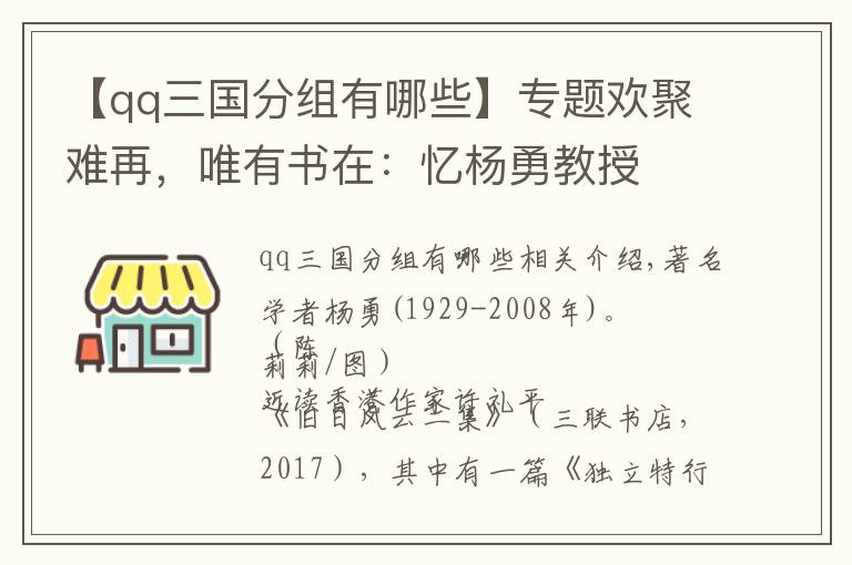 【qq三国分组有哪些】专题欢聚难再,唯有书在:忆杨勇教授
