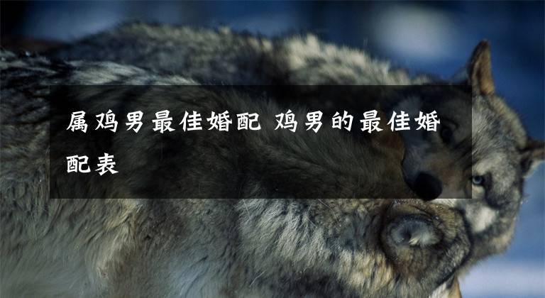 属鸡男最佳婚配 鸡男的最佳婚配表