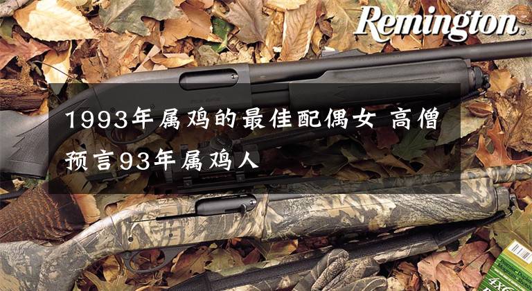 1993年属鸡的最佳配偶女 高僧预言93年属鸡人
