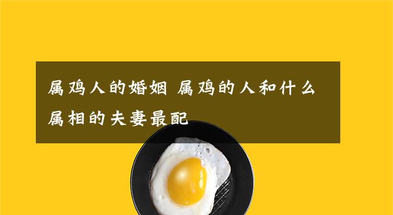 属鸡人的婚姻 属鸡的人和什么属相的夫妻最配