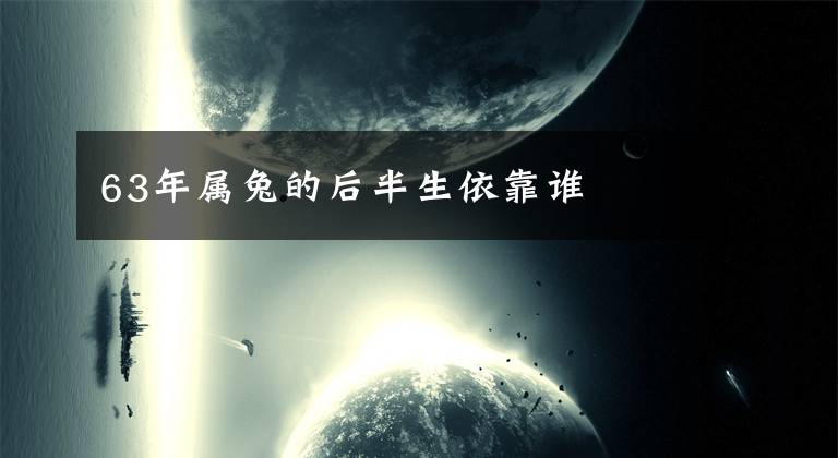 63年属兔的后半生依靠谁