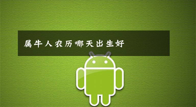 属牛人农历哪天出生好