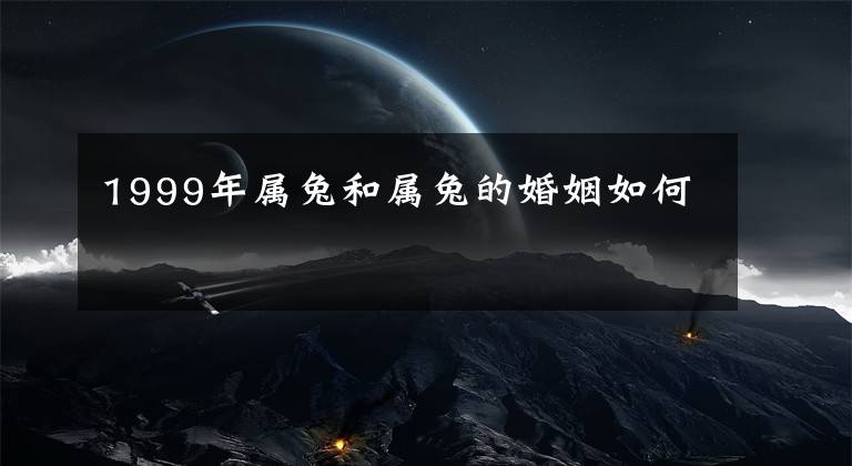 1999年属兔和属兔的婚姻如何