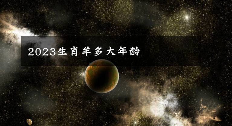 2023生肖羊多大年龄