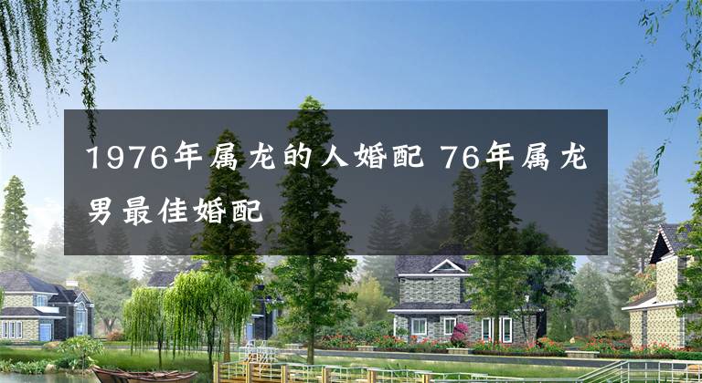 1976年属龙的人婚配 76年属龙男最佳婚配