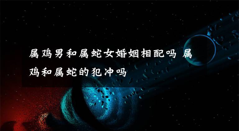 属鸡男和属蛇女婚姻相配吗 属鸡和属蛇的犯冲吗