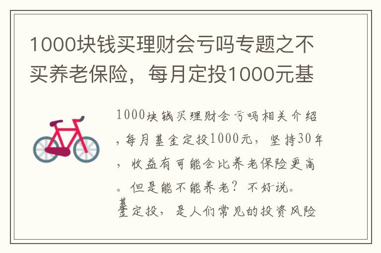 1000块钱买理财会亏吗专题之不买养老保险,每月定投1000元基金,坚持30年能养老吗?