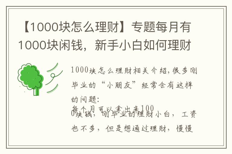 【1000块怎么理财】专题每月有1000块闲钱，新手小白如何理财？
