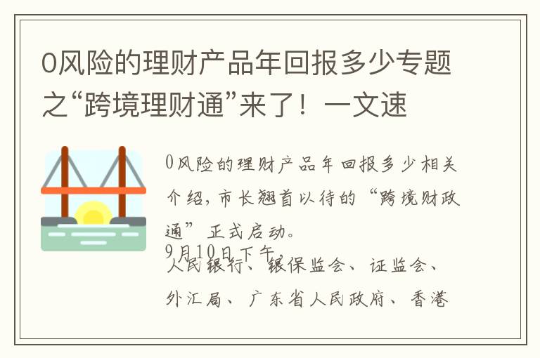 0风险的理财产品年回报多少专题之“跨境理财通”来了!一文速览:哪些人可以买?可以买什么?能买多少?